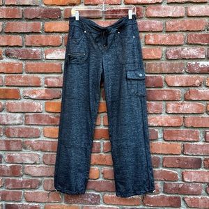 COPY - Athleta Gray Jogger Cargo Track Pant Pockets Drawstring Hems M Petite